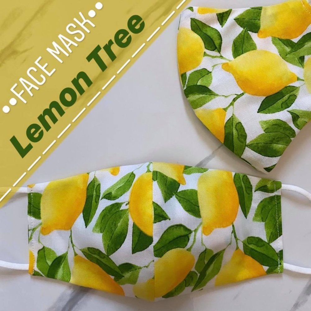Cloth Face Masks - Lemon